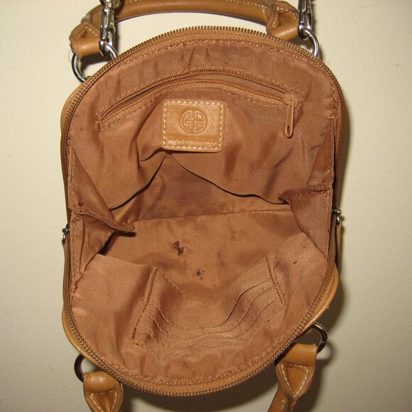 Giani Bernini Block Signature Mini Crossbody Bag, Brown Tan - Picture 8 of 10